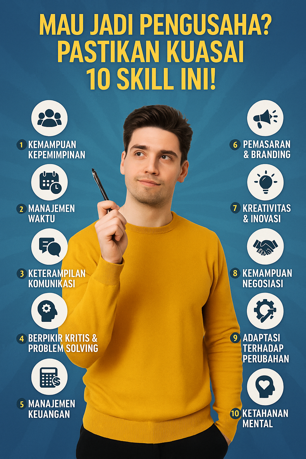 Mau Jadi Pengusaha Pastikan Kuasai 10 Skill Ini!